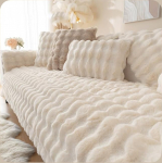 Diivan / diivanikate / viskekate / viskekate, soe super pehme pluusne diivanikate L kuju / U kuju / nurgadiivan, 3/2 / 1 istekoha, diivanikaitse, koer, kriimustuskate, kass, valge