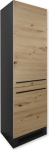 Jazz 8 kaasaegne sisseehitatud k&uuml;lmikukapp antratsiit, Artisan Oak Look - ruumikas k&otilde;rge k&ouml;&ouml;gikapp, kus on palju hoiuruumi - 60 x 211 x 57 cm (B x K x S)