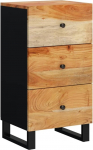 vidaXL Sideboard, Highboard 3 sahtliga, sahtlikapp, raudjalgadega k&uuml;lgkapp, elutoa kapp, k&uuml;lgkapp, tahke akaatsiapuu