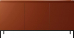 Selsey Bemmi 3-ukseline k&uuml;ljepaneel, tellispunane, metalljalgadega, 150 cm