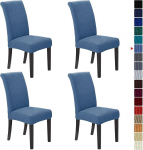 Howhic Stretch Chair Covers for Dining Room, komplekt 4, eemaldatav pestav s&ouml;&ouml;gitool Slipcovers, istme kaitsja, suur kodu kaunistus ja bankett polsterdus (River Side, 4 Pack)
