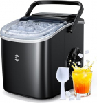 Easyera v&auml;ike j&auml;&auml;kuubikute masin, &otilde;huke disain, 8 j&auml;&auml;kuubikut 6 minutiga, 12 kg/24 H, 2 j&auml;&auml;kuubiku suurust, isepuhastuv j&auml;&auml;masin, ideaalne k&ouml;&ouml;ki, kontorisse, baari, pidudele - must