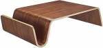 Solid Wood Curved Coffee Table Creative Simple Design Living Room Lounge Sofa Side Table Cocktail Table Solid Wood Construction