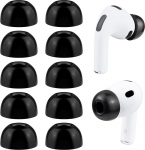 SOULWIT Memory Foam k&otilde;rvaklapid AirPods Pro 3 (3. p&otilde;lvkond 2025), Pro3 asendusk&otilde;rvaklappide tarvikud (must/M)