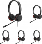 Jabra Evolve 20 SE stereok&otilde;rvaklapid - Microsoft Teams sertifitseeritud k&otilde;rvaklapid VoIP Softphone'ile passiivse m&uuml;rasummutusega - USB-A kaabel koos k&otilde;nejuhtimisega - must (5 tk)