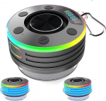 Dpofirs veekindel Bluetooth du&scaron;ik&otilde;lar, du&scaron;ik&otilde;lar Stereo Bass IPX7 vihmakindel kaasaskantav Bluetooth 5.3 iminapakett traadita RGB du&scaron;ik&otilde;lar koos ajaga