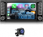 NHOPEEW 4+64G autoraadio VW Touareg 2004-2011 / Transporter T5 2004-2009 - Traadita Carplay ja Android auto WiFi GPS - Mirror Link Steer 32EQ Wheel Control Split Screen + tagurduskaamera