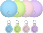 Bluetooth Schl&uuml;sselfinder 4er Pack, Smart Tag Kompatibel mit Apple Wo ist APP (ainult iOS), Air Tracker Tag f&uuml;r Schl&uuml;ssel/Gep&auml;ck/Koffer/Brieftasche, IP68 Wasserdicht, Austauschbarer Akku