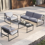 Grand patio aiam&ouml;&ouml;bli komplekt 4, r&otilde;dum&ouml;&ouml;bli komplekt 4 inimesele koos padjadega, Lounge m&ouml;&ouml;bel v&auml;ljas koos aia diivaniga, 2 tugitooli, laud, terrassim&ouml;&ouml;bel, istumiskomplekt, Lounge m&ouml;&ouml;bel aeda, &otilde;ue, siseruumidesse (Hall)