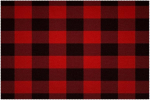 Stoff-Tischsets, waschbare Tischsets f&uuml;r Esstisch, 6er-Set,Rot Schwarz Gitter Plaid Gitter Check Retro
