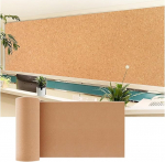 QNDUGJFER Cork Bulletin Board Roll for DIY Projects, Frameless Wall Message Board for Kitchen, Cafe and Wall Decoration, Large Cork Board Roll for Crafts and Bulletin Boards (1.22 x 8.20m, 8mm)