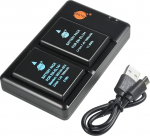 DSTE DE EN-EL14 EL14a (Pack of 2) Rechargeable Battery Replacement Battery and Dual Charger Compatible with Nikon Battery Handle BG-2G, Coolpix P7000, P7100, P7700, Df, D5200, D5300 Digital Camera etc