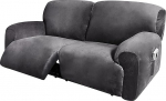 ULTICOR Extra lai 190,5 cm-254 cm, lamamistool 2-kohaline diivan, ekstra lai lamamistool, 6 tk, sametist stretch, lamamistooli diivanikatted, paks, pehme, pestav (tumehall)