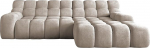 DomoHome Campile Suur nurgadiivan magamisfunktsiooniga diivan Kaasaegne nurgadiivan Elutoa m&ouml;&ouml;bel pikendatav istumisdiivan L-kujuline parem Suurus: 85 x 288 x 119 cm Kangas: Eden 4 V&auml;rv: beež