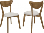 Coaster Home Furnishings Kersey S&ouml;&ouml;gitooli k&uuml;lgtoolid kumerate seljatugedega Off-white ja Chesnut (komplekt 2)
