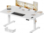 JUMMICO k&otilde;rgusreguleeritav laud 160 x 80 cm koos kaablikanaliga, k&otilde;rgusreguleeritav elektriline seisev laud USB pistikupesaga, arvutilaud, ergonoomiline seisev laud, kontorilaud, valge