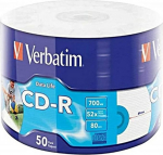 Verbatim CD-R tindiprinteriga prinditavad CD toorikud 700 MB andmemahuga, ideaalsed foto- ja videosalvestuseks, &uuml;hilduvad k&otilde;igi tavap&auml;raste CD-seadmetega, 50 spindi pakk