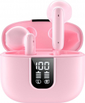 Bluetooth Kopfh&ouml;rer, 2026 Kopfh&ouml;rer Kabellos Bluetooth 5.4, In Ear Kopfh&ouml;rer mit 6 Mic, ENC Noise Cancelling, Earbuds HiFi Stereo/35 Std/IP7 Wasserdicht/LED-Anzeige, Ohrh&ouml;rer f&uuml;r den Alltag, Hellrosa