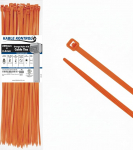 Kable Kontrol oranžid kaablipaelad, 300mm x 3.6mm, pakend 100, 12-tollised premium nailonist kaablipaelad, mitmeotstarbelised plastist sidemed, turvaline iselukustuv mehhanism, koju, aeda, kontorisse ja kontorisse.