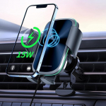 Auto mobiiltelefoni hoidik koos laadimisfunktsiooniga Traadita laadija Qi laadija induktiivne laadimine 15 W iPhone Samsung Huawei Xiaomi LG k&otilde;igile 4,7-6,9-tollistele Qi-toega telefonidele