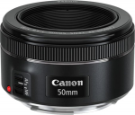 Canon EF 50 mm f/1,8 STM SLR-telefotoobjektiiv - must