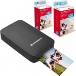 AgfaPhoto - Realipix Mini P printer + AMC kassetid ja paber 100 fotole - fotoprinter formaadis 5,3 x 8,6 cm Bluetoothiga - termosublimatsioon 4Pass - must