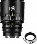 7artisans 135mm T2.4 Infinte Series Professional Manual Full Frame Cine Lens Compatible with EF Bayonet for Photography and Film Production (Black)