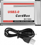 PCMCIA to USB 2.0 CardBus Dual 2 Port 480M Card Adapter s&uuml;learvutile PC arvutile