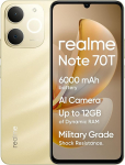 realme Note 70T 4G nutitelefon, 4+128GB, 6000mAh massiivne aku, 7,94 mm Ultra Slim, T7250 Octa-Core kiibistik, kuni 4+8GB d&uuml;naamiline RAM, Next AI, laadija ei kuulu komplekti, kuldne