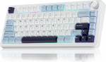 AULA F75 PRO mehaaniline klaviatuur Gaming, 2,4 GHz/Type-C/BT5.0 mehaaniline klaviatuur, k&uuml;lg graveeritud, viiekihiline polsterdusstruktuur, QWERTY, Hot-Swap traadita m&auml;nguklaviatuur 75 protsenti (BK)