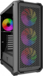 Yeyian Vault ATX Gaming PC korpus, ATX torn, karastatud klaas, 4 ventilaatorit, 320mm GPU tugi ja 360mm radiaator - must
