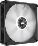 Corsair ML140 LED Elite 140 mm PWM ventilaator LED-idega (CORSAIR AirGuide tehnoloogia, magnetiline levitatsioonilaager, kuni 1600 p&ouml;&ouml;ret minutis, kaheksa heledat LED-i, madal m&uuml;ra, suur &otilde;huvool) &uuml;ksikpakend - valge