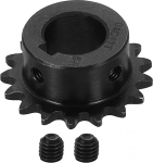 hankimise kaart #25 15mm Bore 37.5mm OD 17T C45 Carbon Steel ANSI #25 Roller Sprocket Round Hole koos reguleerimiskruvidega ISO 04C Chain Black jaoks