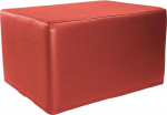 ATC Handels GmbH Step tugipadi kunstnahast kattega 5 m&otilde;&otilde;tmes: 50 x 40 x 30 cm - Vahepealne tugipadi, istmekuubik, kunstnahk, nimmepadi (punane).