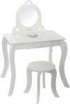 WELL HOME MOBILIARIO & DECORACI&Oacute;N Dressing Table with Mirror and Stool Dressing Table with Mirror 1 Drawer Beauty Corner Classic Style