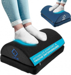 FLIPLINE Foot Rest Desk Black, eemaldatav ja pestav v&otilde;rkkate, reguleeritava k&otilde;rgusega jalapealne, libisemisvastane jalapealne, jalapealne kontori- ja kodukontori tarvikud, ergonoomiline jalapealne