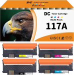 D&C 117A toonerite komplekt, mis on &uuml;hilduv HP 117A tooneriga asendus HP v&auml;rvilaserile 150a 150nw 179fwg 178nwg 179fnw 178nw W2070A W2071A W2072A W2073A koos kiibiga (must ts&uuml;aane kollane magenta 4 tk.)
