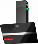 Corber&oacute; - Dekoratiivne pliidikupu | Must klaas | 70 cm | VICTORIA760B | 3 kiiruse seadistust | Puutetundlik juhtimine | Vooluhulk 594,2 m&sup3;/h | Karastatud klaas | Alumiinium ja s&uuml;sinikufilter |