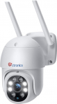 Ctronics PTZ Outdoor Surveillance Camera, 1080P Wireless IP WiFi Digital Zoom Outdoor Dome Camera with Automatic Tracking, 30 m Night Vision in Colour, 2-Way Audio, IP66 Waterproof, 64GB SD Cards