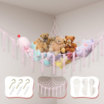 Powkoo Teddy Hammock m&auml;nguasjade hoiustamise v&otilde;rk pehmed loomad Teddy Bear Storage Hammock pehme pluusist pehmo m&auml;nguasjade ladustamise nurgas rippuv seinale ladustamise korraldaja lasteaia jaoks