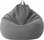 UGEFKMQ Bean Bag Giant Bean Bag Cover Adult Large Bean Bag koos k&otilde;rge seljatoega Diivan Cover Deck Chair Gaming Pehme mugav linane (ilma t&auml;idiseta), Hall, 100 cm x 120 cm