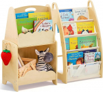 Jolitac 3-osaline laste raamaturiiul, lastetoa m&auml;nguasjade riiul, puidust m&auml;nguasjade korraldaja, riiulite hoidmine lasteaeda, m&auml;ngutuppa