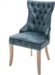 riess-ambiente.de Elegantne Maamajade tool Castle Petrol Velvet Country House Style koos Comfort Handle s&ouml;&ouml;gitoa tooliga