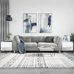 KTHLBRH K&otilde;rvallaud elutuppa Funktsionaalne laud Kohvilaudade 2 tk valge 50 x 46 x 50 cm puidust materjalist elutuppa, magamistuppa, &otilde;ppetuppa