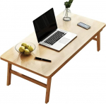 Klappbarer Couchtisch aus Massivholz, Laptop-Schreibtisch, Werkbank, praktischer Haushaltstisch f&uuml;r Bett, Arbeitszimmer oder Esszimmer, Mini-Gr&ouml;&szlig;e (Braun, 60 x 40 x 25 cm)