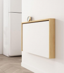 Schwebender Klapptisch zur Wandmontage,Wandtisch klappbar platzsparender K&uuml;chentisch Wandklapptisch f&uuml;r K&uuml;che Esszimmer Arbeitszimmer(Wit,84 * 49 * 8cm)