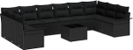 11-teiliges Garten Sofa Set mit Kissen Beige Poly-Rattan Gartenlounge Model3345553