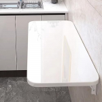 Kaasaegne valge kokkupandav seinale paigaldatav laud Kodukontori t&ouml;&ouml;koha kokkupandavad s&ouml;&ouml;gilauad koos kokkupandava rippuva disainiga Kompaktne 89 x 30 cm kokkupandav laud