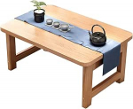 Tragbarer Klapptisch f&uuml;r Balkon, Erkerfenster, Zuhause, Arbeitszimmer, Lesen und Essen, Holzfarbe, 80 x 48 x 25 cm