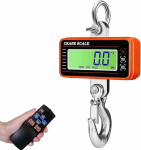 Hanging Scales with Remote Control, 1500 kg, 3000 lbs, Digital Hanging Scale, Electronic Crane Scale, Train Scales with Precise Sensor & LCD Display, Wild Scales Mini Scales with Hooks for Farm,